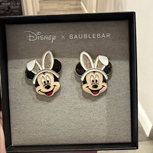 BaubleBar Disney Mickey Mouse Earrings - Black and White